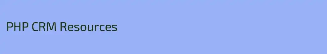 PHP CRM Resources